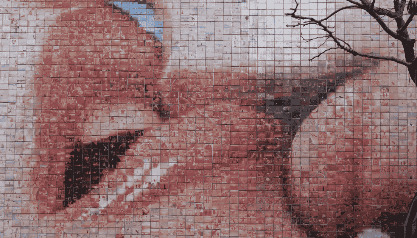 Die Kusswand in Barcelona